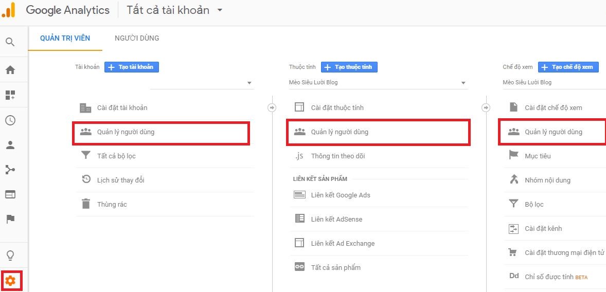 tạo và cài đặt googlee analytics cho website